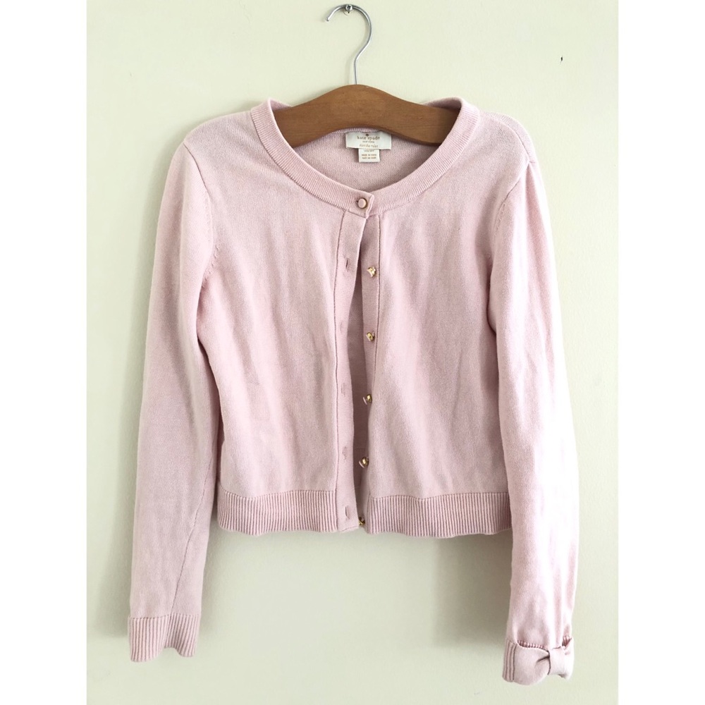 Kate Spade pink size 10 bow cardigan